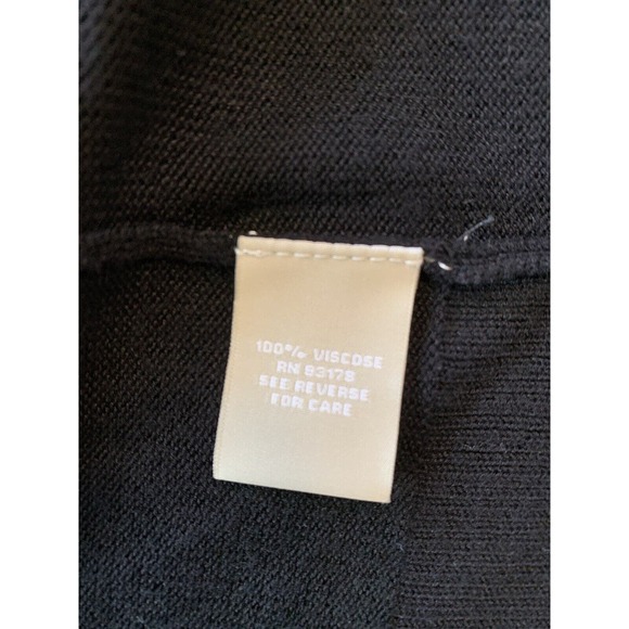 Joan Vass‎ Studio Cardigan Sweater Womens Medium Black Minimal Closet Staple - Picture 5 of 12